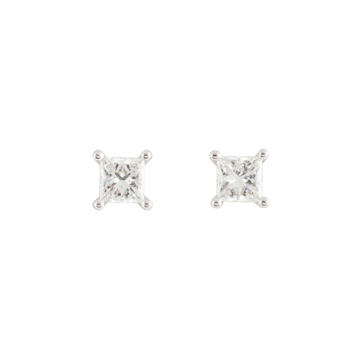 White Gold Diamond Stud Earrings | Rich Diamonds
